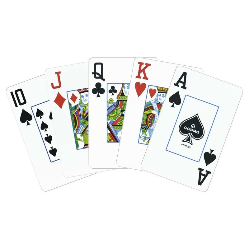 Copag 1546 Design 100% Plastic Playing Cards, Bridge Size (Narrow) Green/Burgundy (Jumbo Index, 1 Set) - Image 4